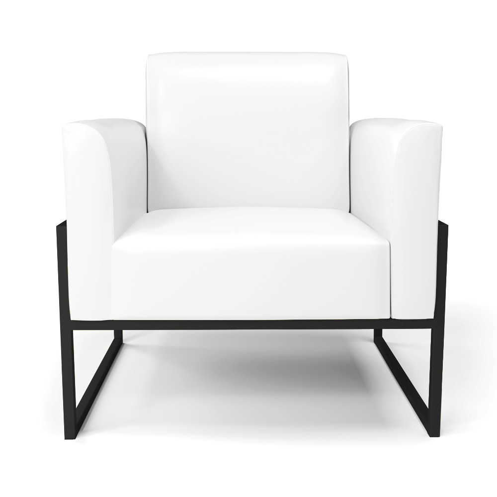 Poltrona Base Industrial Alta Preto Marisa Corano Branco D03 - D'Rossi