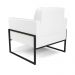 Poltrona Base Industrial Alta Preto Marisa Corano Branco D03 - D'Rossi