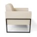 Poltrona Base Industrial Alta Preto Marisa Corino Bege D03 - D'Rossi