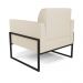 Poltrona Base Industrial Alta Preto Marisa Corino Bege D03 - D'Rossi