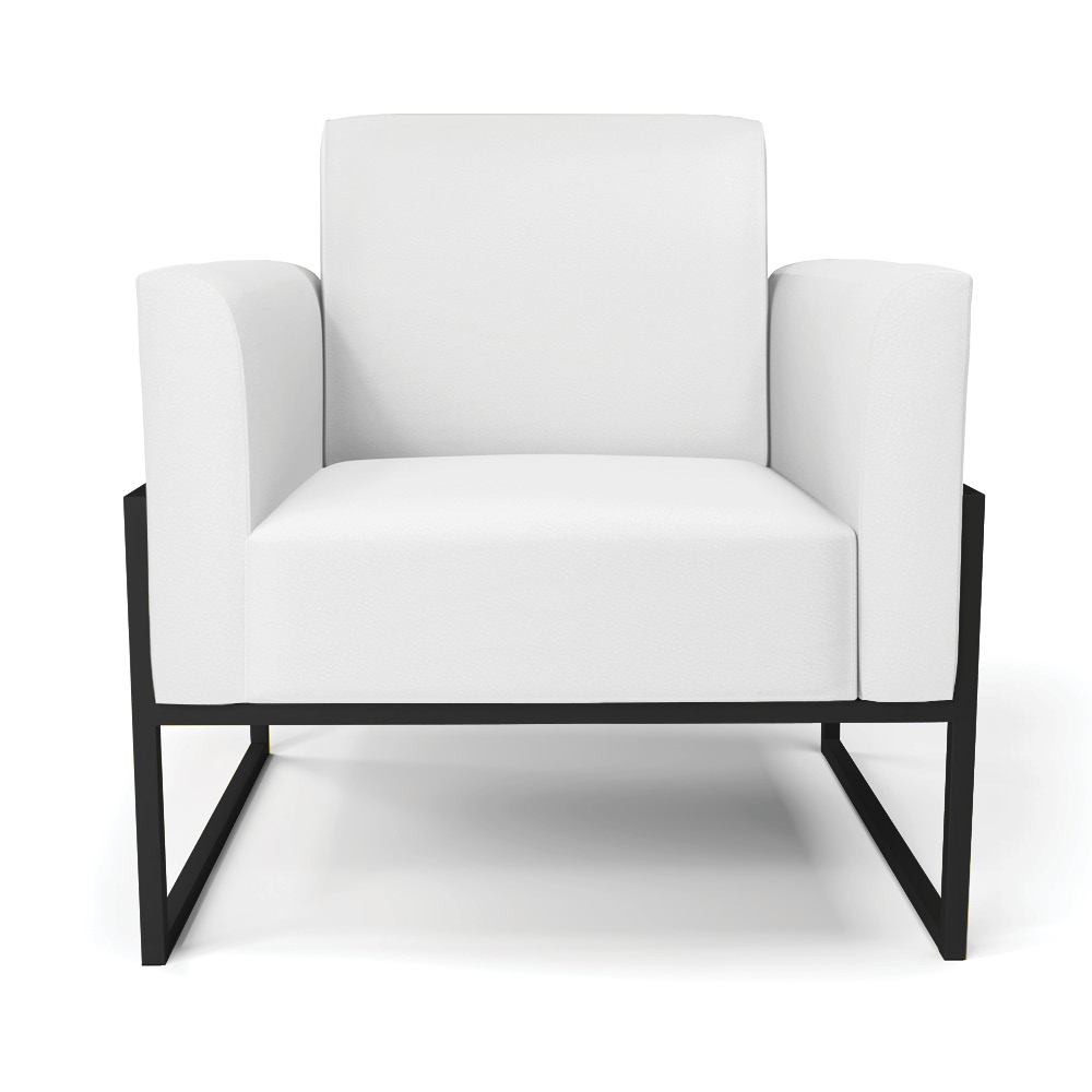 Poltrona Base Industrial Alta Preto Marisa Corino Branco D03 - D'Rossi