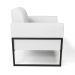 Poltrona Base Industrial Alta Preto Marisa Corino Branco D03 - D'Rossi