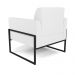 Poltrona Base Industrial Alta Preto Marisa Corino Branco D03 - D'Rossi