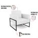 Poltrona Base Industrial Alta Preto Marisa Corino Branco D03 - D'Rossi