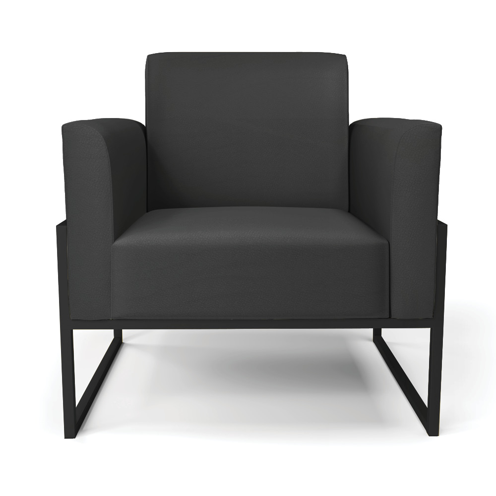 Poltrona Base Industrial Alta Preto Marisa Corino Preto D03 - D'Rossi