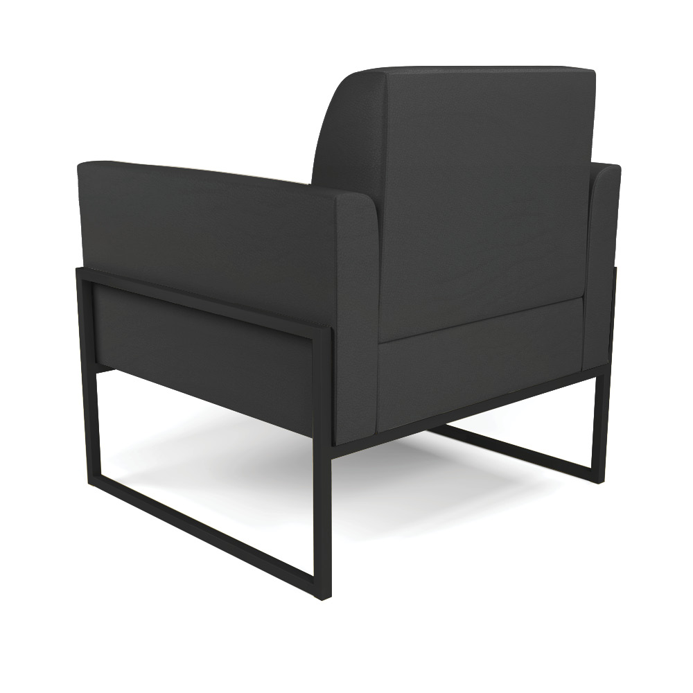 Poltrona Base Industrial Alta Preto Marisa Corino Preto D03 - D'Rossi