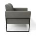 Poltrona Base Industrial Alta Preto Marisa Suede Grafite D03 - D'Rossi