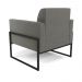 Poltrona Base Industrial Alta Preto Marisa Suede Grafite D03 - D'Rossi