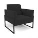 Poltrona Base Industrial Alta Preto Marisa Veludo Preto D03 - D'Rossi