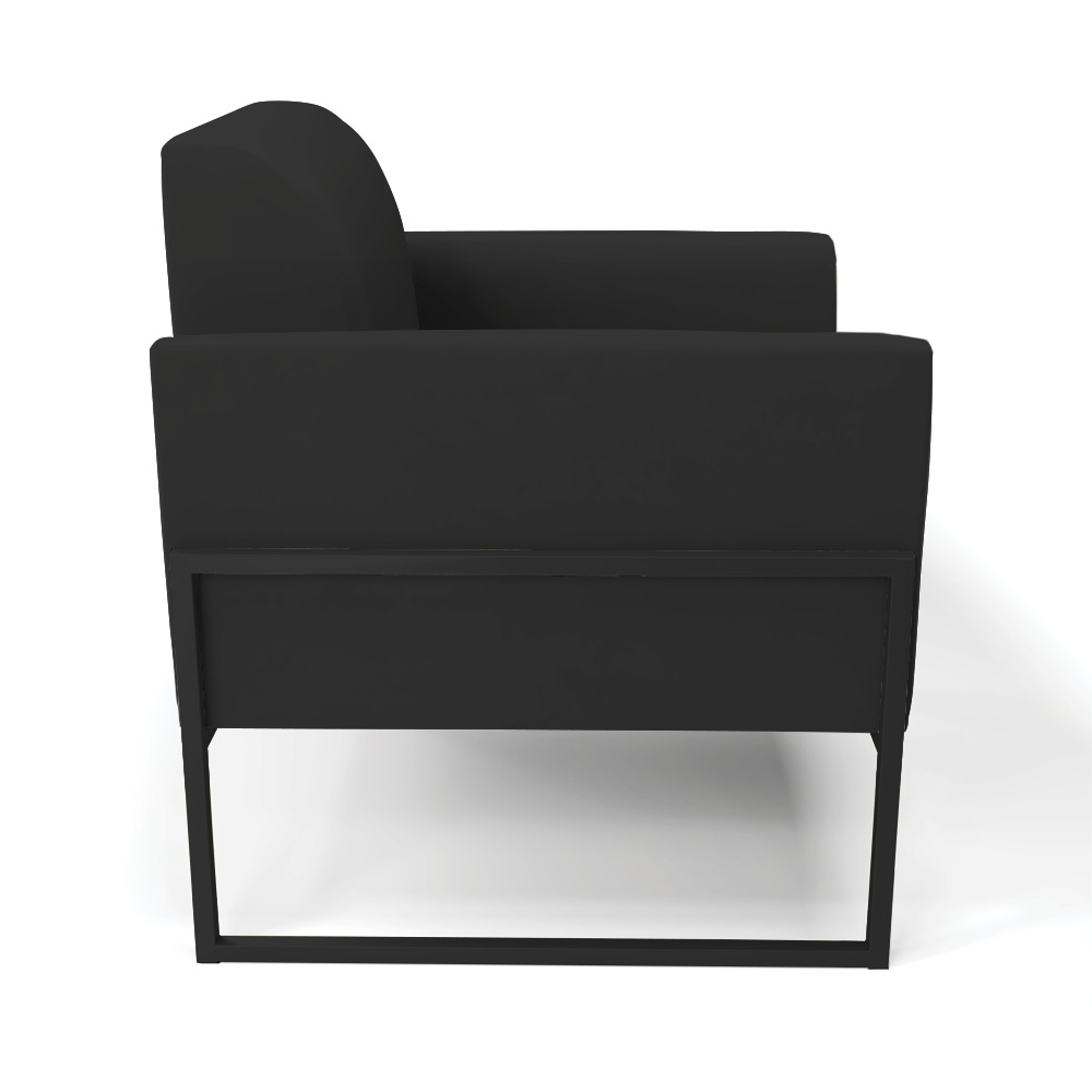 Poltrona Base Industrial Alta Preto Marisa Veludo Preto D03 - D'Rossi