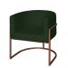 Poltrona Base Industrial Bronze Kit 2 Lety Veludo Verde S05 - D'Rossi