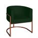 Poltrona Base Industrial Bronze Kit 2 Lety Veludo Verde S05 - D'Rossi