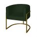 Poltrona Base Industrial Dourado Kit 2 Lety Veludo Verde S05 - D'Rossi