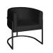 Poltrona Base Industrial Preto Kit 2 Lety Veludo Preto S05 - D'Rossi