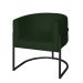 Poltrona Base Industrial Preto Kit 2 Lety Veludo Verde S05 - D'Rossi
