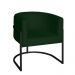 Poltrona Base Industrial Preto Kit 2 Lety Veludo Verde S05 - D'Rossi