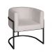 Poltrona Base Industrial Preto para Sala Lety Blouclê Off White