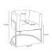 Poltrona Base Industrial Preto para Sala Lety Bouclê Bege