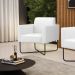 Poltrona Base X Industrial Preto Marisa Corano Branco D03 - D'Rossi