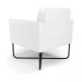 Poltrona Base X Industrial Preto Marisa Corano Branco D03 - D'Rossi