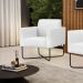 Poltrona Base X Industrial Preto Marisa Corino Branco D03 - D'Rossi