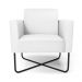Poltrona Base X Industrial Preto Marisa Corino Branco D03 - D'Rossi