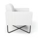 Poltrona Base X Industrial Preto Marisa Corino Branco D03 - D'Rossi