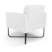 Poltrona Base X Industrial Preto Marisa Corino Branco D03 - D'Rossi