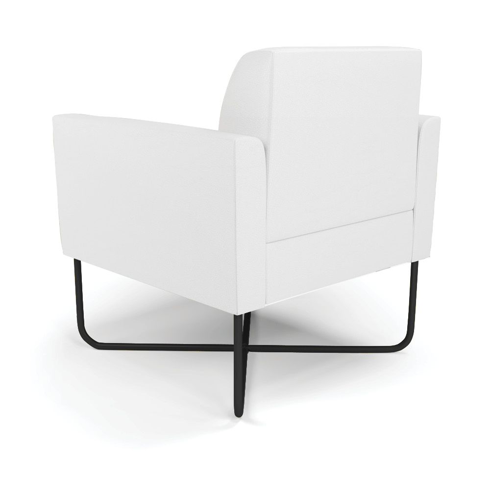 Poltrona Base X Industrial Preto Marisa Corino Branco D03 - D'Rossi