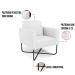 Poltrona Base X Industrial Preto Marisa Corino Branco D03 - D'Rossi
