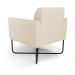 Poltrona Base X Industrial Preto Marisa Linho Bege A19 D03 - D'Rossi