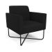 Poltrona Base X Industrial Preto Marisa Linho Preto A79 D03 - D'Rossi