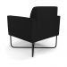 Poltrona Base X Industrial Preto Marisa Linho Preto A79 D03 - D'Rossi