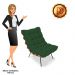Poltrona Costela Veludo Verde Base Metálica Preto - D'Rossi