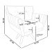 Poltrona Decorativa Anitta Suede Grafite Base Madeira MA30 - D'Rossi