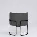 Poltrona Decorativa Belinda D07 Base Aço Linho Mescla Chumbo - D'Rossi
