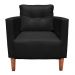 Poltrona Decorativa Lívia Corino Preto Pés Chanfrado D'Rossi