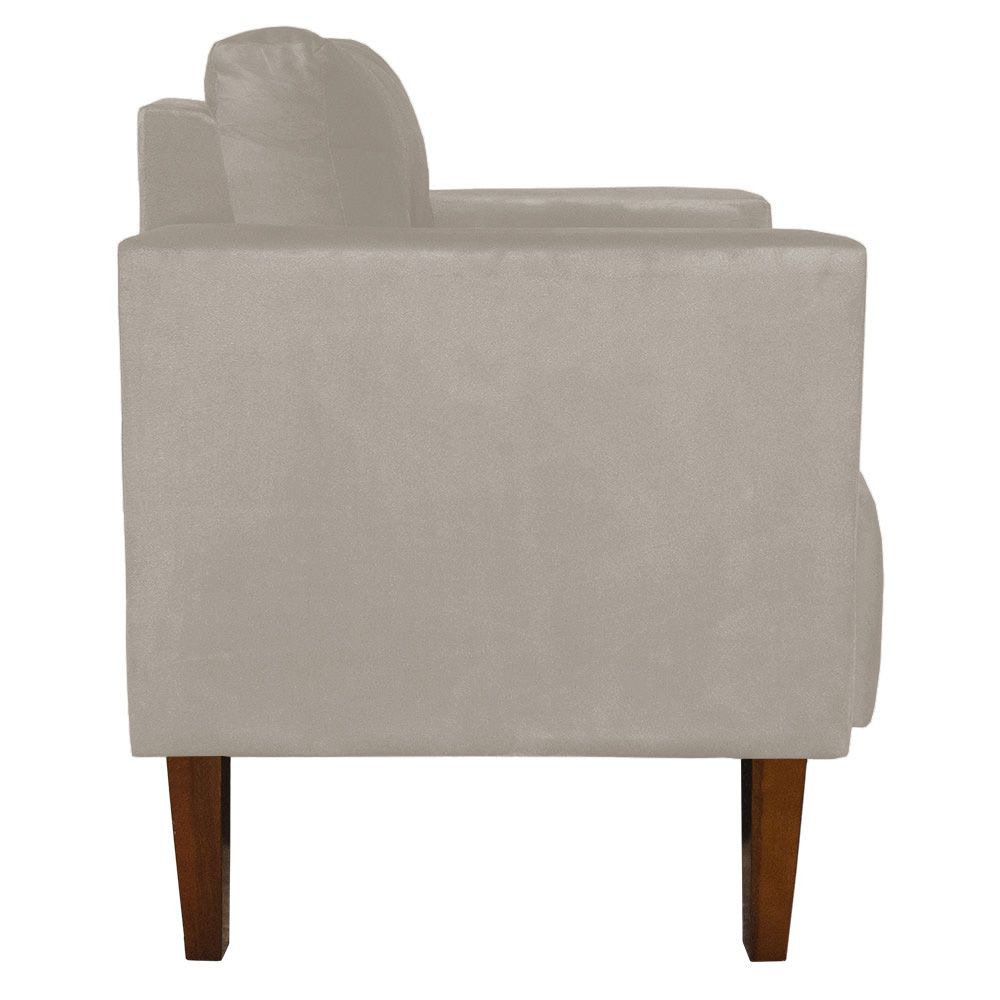 Poltrona Decorativa Lívia Suede Pés Chanfrado D'Rossi