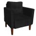 Poltrona Decorativa Lívia Suede Preto Pés Chanfrado D'Rossi