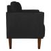 Poltrona Decorativa Lívia Suede Preto Pés Chanfrado D'Rossi