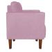 Poltrona Decorativa Lívia Suede Rosa Bebê Pés Chanfrado D'Rossi