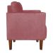 Poltrona Decorativa Lívia Suede Rose Pés Chanfrado D'Rossi