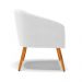 Poltrona Decorativa Pé Palito Castanho Stella Bouclê Off White D03 - D'Rossi