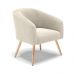 Poltrona Decorativa Pé Palito Natural Kit 2 Stella Bouclê Bege D03 - D'Rossi