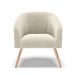 Poltrona Decorativa Pé Palito Natural Kit 2 Stella Bouclê Bege D03 - D'Rossi