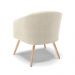 Poltrona Decorativa Pé Palito Natural Kit 2 Stella Bouclê Bege D03 - D'Rossi