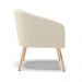 Poltrona Decorativa Pé Palito Natural Kit 2 Stella Bouclê Bege D03 - D'Rossi