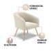 Poltrona Decorativa Pé Palito Natural Kit 2 Stella Bouclê Bege D03 - D'Rossi