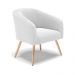 Poltrona Decorativa Pé Palito Natural Kit 2 Stella Bouclê Off White D03 - D'Rossi