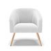 Poltrona Decorativa Pé Palito Natural Kit 2 Stella Bouclê Off White D03 - D'Rossi
